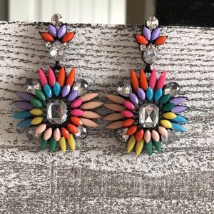 Rainbow Statement Earrings